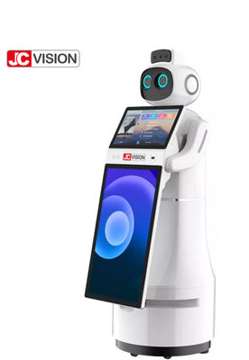 JCVISION ربات پذیرایی تصویربرداری حرارتی مدیریت بازدید کننده خدمات انسانی