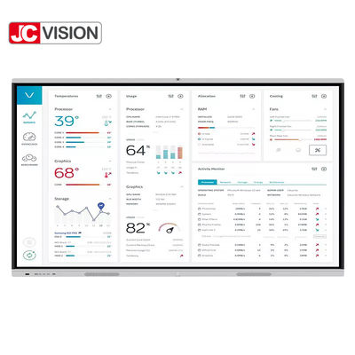 JCVISION کلاس درس صفحه سفید دیجیتال 4K آموزشی چند لمسی صفحه سفید تعاملی