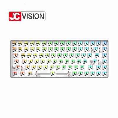 84 کلید RGB قابل تعویض گرم کیبورد مکانیکی کیت های آلومینیومی قاب ABS کیس فلزی