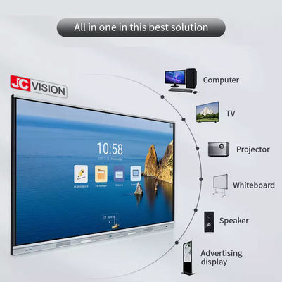 صفحه نمایش تعاملی تخت هوشمند JCVISION 86 اینچی برای کنفرانس مدرسه