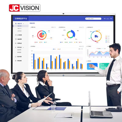 تخته سفید تعاملی هوشمند 110 اینچی مدرسه JCVISION، صفحه نمایش لمسی LCD با کامپیوتر داخلی