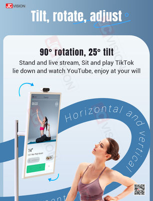 JCVISION قابل حمل 24 اینچ قابل چرخش HD صفحه نمایش لمسی IPS صفحه نمایش هوشمند