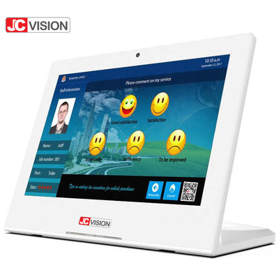 JCVISION شکل L 10.1 اینچ نمایش تبلیغاتی صفحه نمایش بازخورد تبلت اندروید