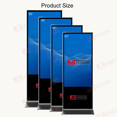 JCVISION ۴۹ اینچ سفید سفارشی سازی کف ایستادن دیجیتال Sigange با دوربین اختیاری