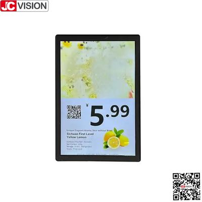 JCVISION 10.1 اینچ دو صفحه نمایش محصول برچسب قیمت الکترونیکی، علامت دیجیتال / صفحه نمایش لمسی