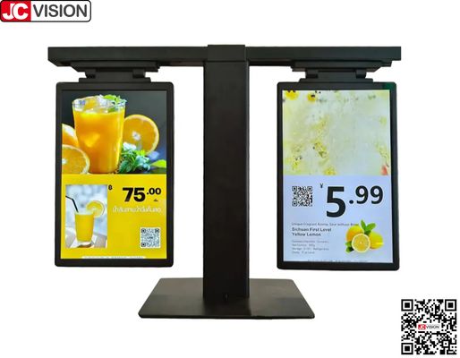 JCVISION 10.1 اینچ دو صفحه نمایش محصول برچسب قیمت الکترونیکی، علامت دیجیتال / صفحه نمایش لمسی