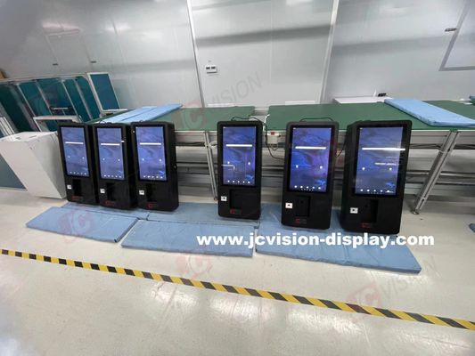 کیوسک های سفارش خود سرویس JCVISION 24 اینچ با پوسته فلزی دوامدار و حداکثر مصرف برق 108W