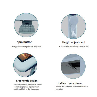 JCVision Height Lift 32 اینچی اندروید ظرفیت صفحه نمایش لمسی میز بازی برای اتاق کودک