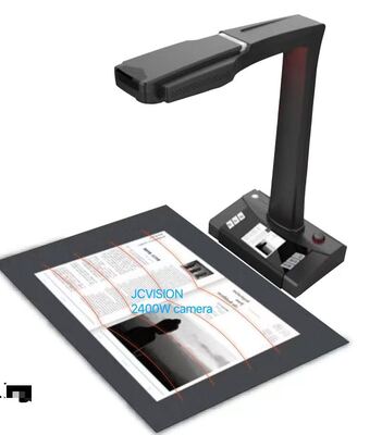 Foldable Portable Document Scanner OCR High Speed Book Scanner SKD API DEMO 2400W Camera
