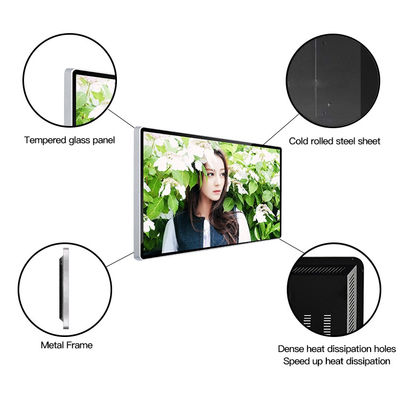 علامت گذاری دیجیتال داخلی چهار هسته ای نمایشگر LCD دیوار نصب علامت گذاری دیجیتال