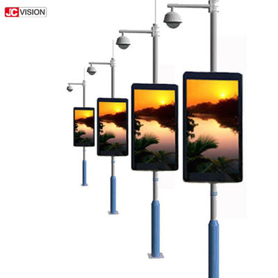 صفحه نمایش LED روشن در فضای باز P6 Wifi Digital Signage Smart Light Pole