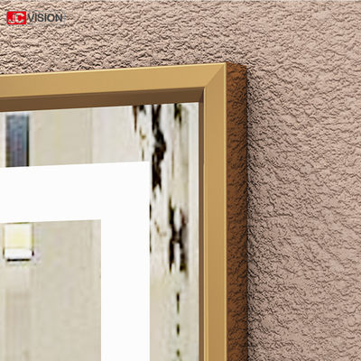 قاب آلومینیومی DIY آینه هوشمند دیوار صفحه لمسی آرایش آینه سالن مو
