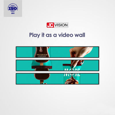 صفحه نمایش LCD با نوار کشیده کنار قفسه صفحه نمایش LCD فوق العاده گسترده