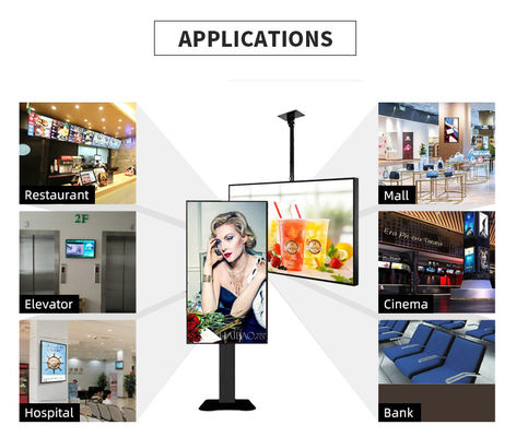 JCVISION LED Panel TFT 32 اینچ صفحه نمایش منوی دیجیتال نصب شده روی دیوار