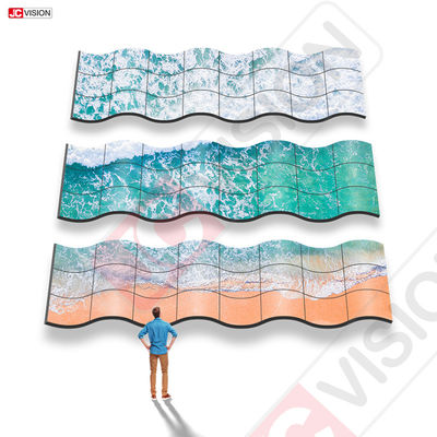 Jcvision LOFIT انعطاف پذیر ثابت P4 صفحه نمایش LED نصب بیرونی تبلیغات بزرگ صفحه نمایش ویدیو دیوار فوق العاده نازک