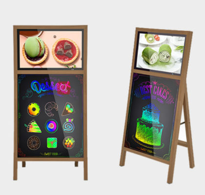 تابلوی دیجیتال قابل حمل Signway با صفحه نمایش 21 اینچی AUO LCD برای تبلیغات با تخته نوشتن