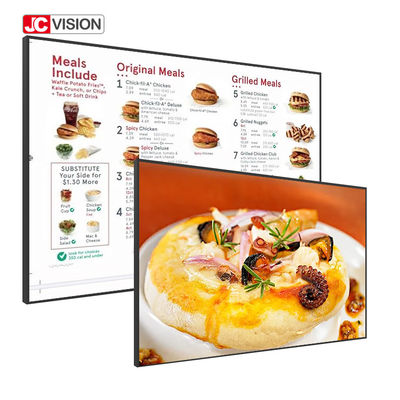 نمایشگر تبلیغاتی LCD صفحه لمسی هوشمند دیجیتال ساینیج دیواری فوق العاده نازک JCVISION