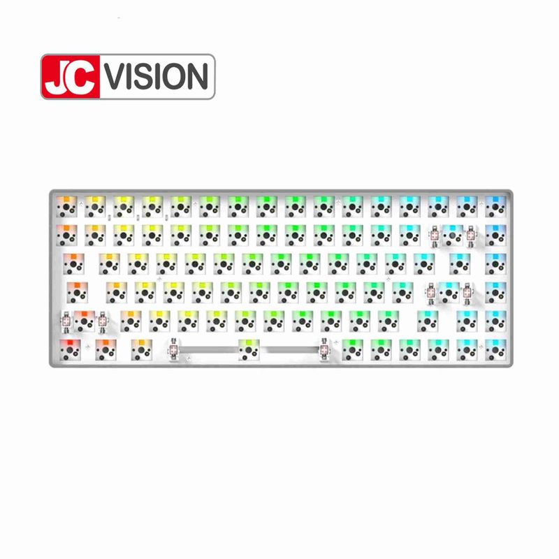 84 کلید RGB قابل تعویض گرم کیبورد مکانیکی کیت های آلومینیومی قاب ABS کیس فلزی