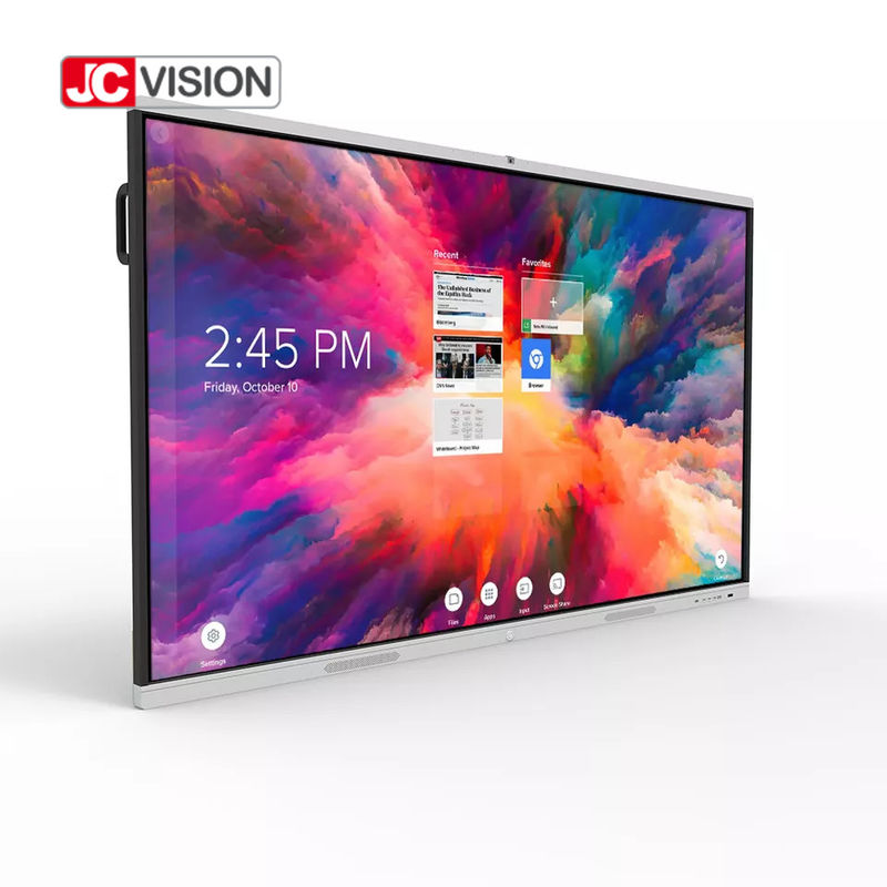 تخته هوشمند لمسی صفحه نمایش نقره ای کنفرانس LCD / LED اندروید 11.0 لمس IR 20 نقطه ای
