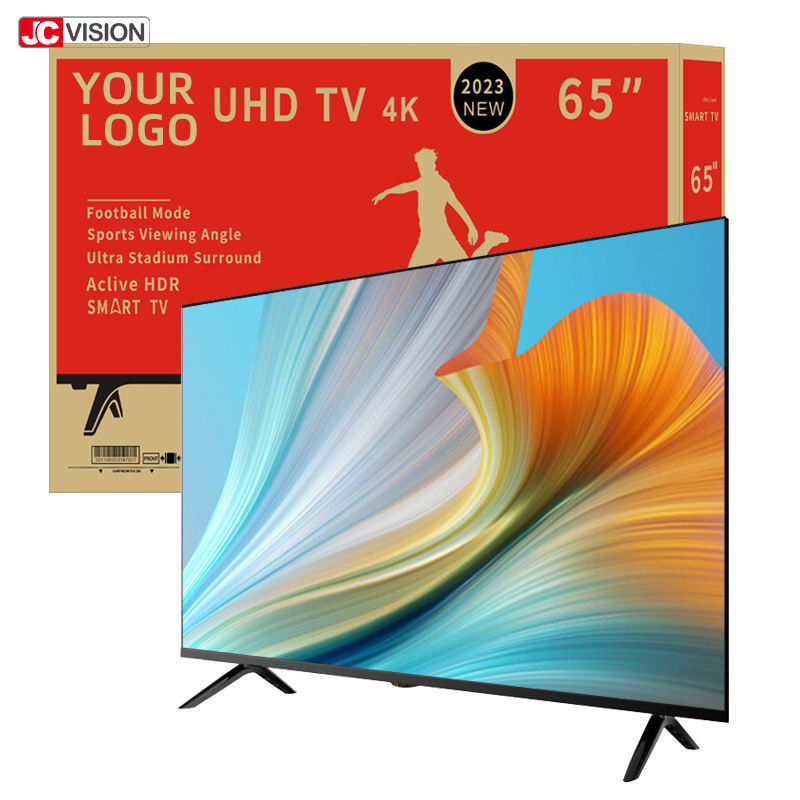 تلویزیون صفحه تخت کامل LED LCD JCVISION 55 اینچی هوشمند 4K OEM Android WIFI
