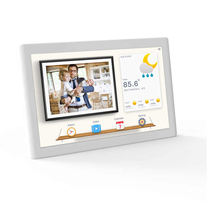 JCVISION JC-FRAME DIGITAL PHOTO FRAME 10.1 اینچ وای فای اندروید عکس های ویدئو قاب عکس دیجیتال