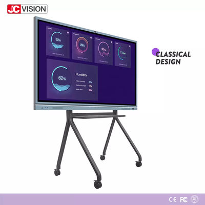 تخته سفید تعاملی LCD نقره ای 4k، i7، رم 4 گیگابایت، 20 نقطه لمسی برای آموزش کلاس / کنفرانس