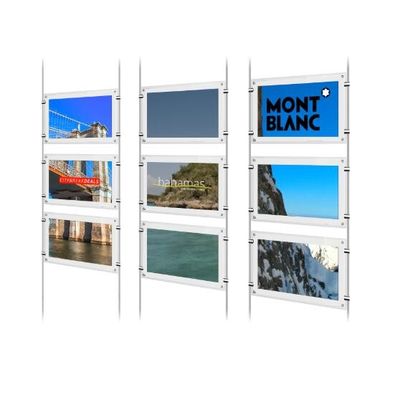 صفحه نمایش پوستر ال سی دی آکریلیک A4 Jcvision Rod Hook LGP ضخامت 8 میلی متر